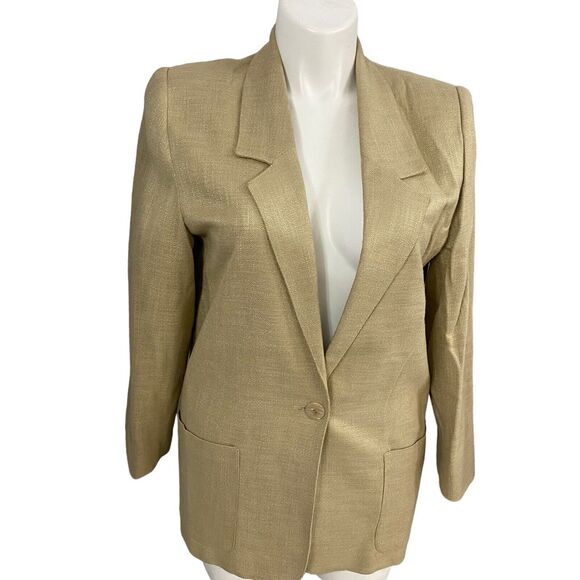 Nordstrom Blazer Womens Medium Tan Oversized Boxy Work Office Casual Jacket - Picture 6 of 15
